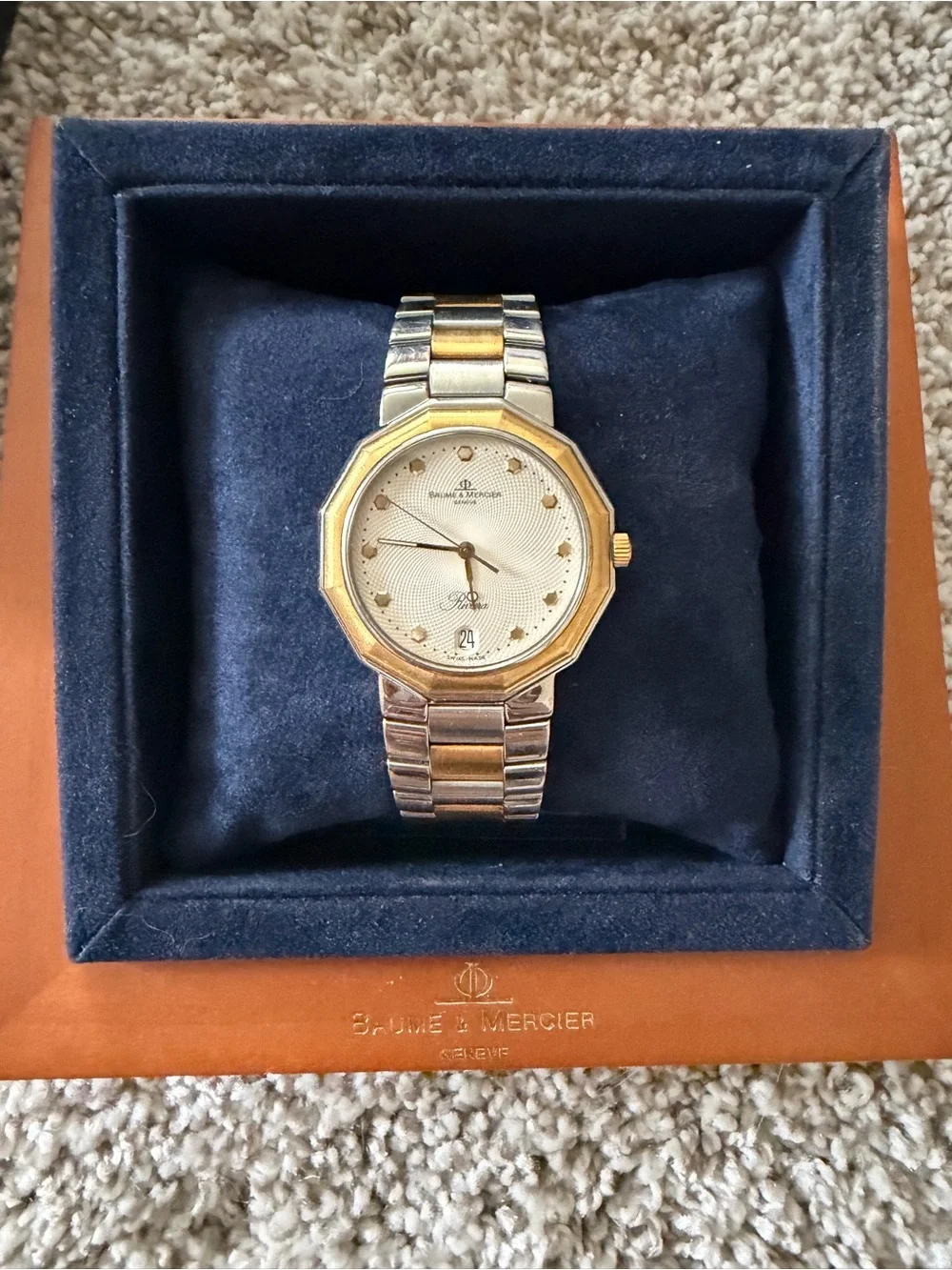 Baume & Mercier Men's Two-Tone Gold and Silver Watch